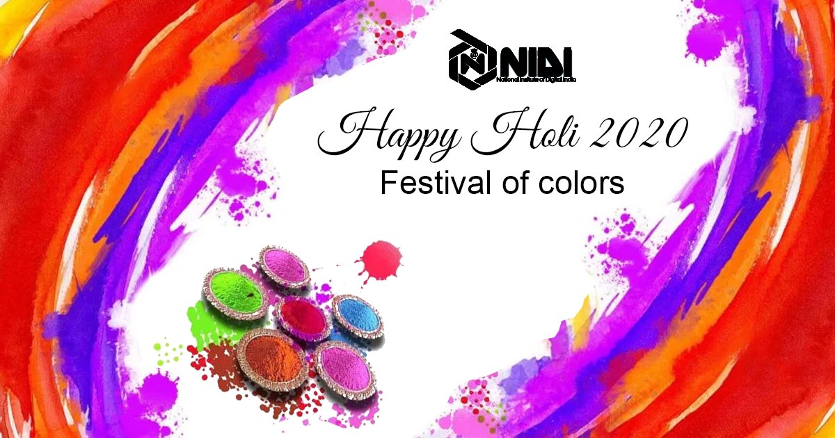 nidi_of's tweet photo. Life is full of colors, on this HOLI 2020, adds more colors to your life, and you enjoy every movement at their brightest shade. We wish you a very happy HOLI, these colors make your world beautiful. #happyholi #holi #festivalofcolors #nidicareers https://t.co/8FHZeOB7sO