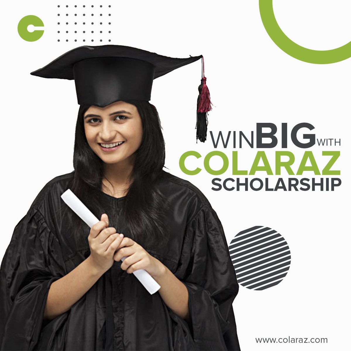 ColarazGlobal's tweet photo. If you want to Win Big at your studies in the University but lacking the finances, Colaraz Scholarship is here to help you!
Read here to apply:
https://t.co/O2weiOw2q3
#ConnectToGrow #Pakistani #Education #Scholarships #TalentGrooming #Students #PrideofPakistan https://t.co/ICJnUb1ipI