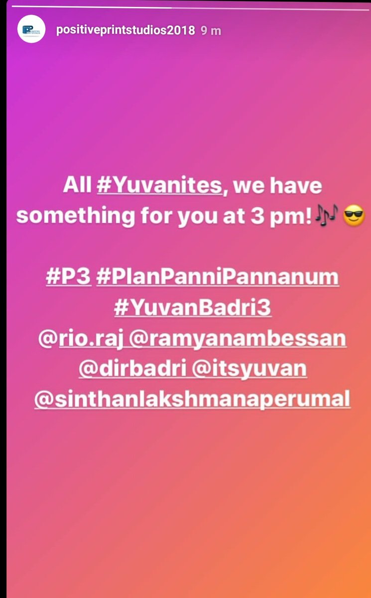 riorajfc_'s tweet photo. All #Yuvanites, something for you at 3 pm!🎶😎
#P3 #PlanPanniPannanum #YuvanBadri3 @rio_raj na😎
@nambessan_ramya @dirbadri @thisisysr @SinthanL @Rajeshnvc5Kumar @DopRajasekarB @Bala_actor @arnamurthyac @sonymusicsouth @DoneChannel1 @gobeatroute
#RioRaj #VjRio #HeroRio https://t.co/zVrJxWDBUM