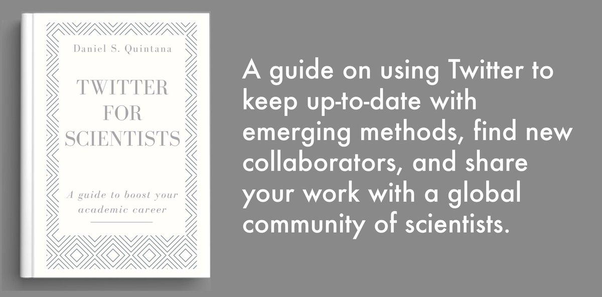 dsquintana's tweet photo. Today I’m launching a new book 🎉
Read “Twitter for Scientists” online for free ➡️ https://t.co/Zmku1uk45d
Here’s a short thread on why I wrote this book and what it covers... https://t.co/jg9bkdLhTL