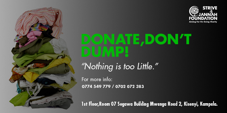 Strive4Janna's tweet photo. As we enter the new week, let us think of those that are less fortunate. Whatever item you can afford to donate is welcome,nothing is too little.

For more information,call;
0774 549 779 / 0702 072 072 383 https://t.co/MhKcjqvIhH