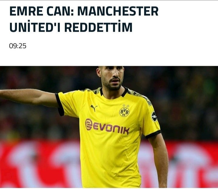 Juventus’ta bu sezon yeterince forma şansı bulamayan ve ocak ayında Borussia Dortmund’un yolunu tutan Emre Can, o dönem aldığı diğer teklifleri açıkladı.
Yaptığı açıklamada Premier Lig’den üç klübün istediğini ve bunların arasında Manchester United’ın da olduğunu ifade etdi