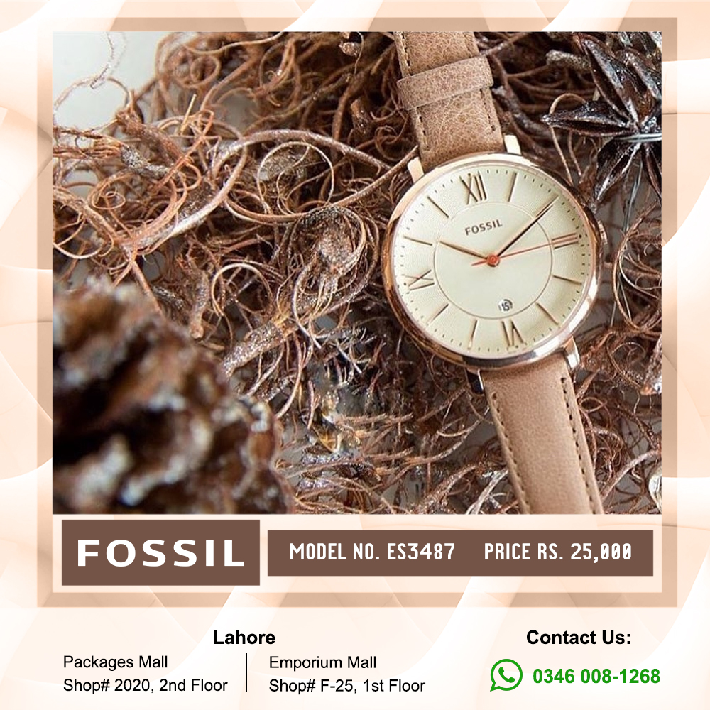 owspakistan's tweet image. Fossil Women Jacqueline Stainless Steel and Leather Casual Quartz Watch.
#fossillovers #fossilstyle #BrandMerchants #AbouTime #pakistan #nishatemporium #PackagesMall #affordablewatches #fashion #Menswatch #Bluedial #photooftheday #instagood #love #Happiness #watchoftheday