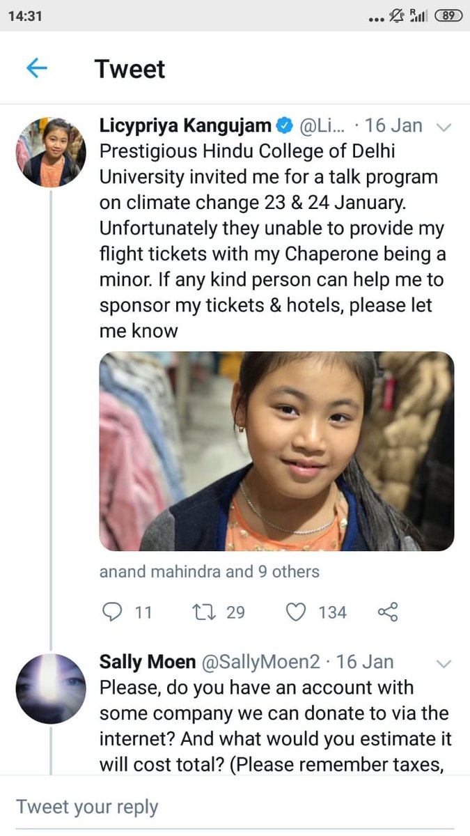 MadhishParikh's tweet photo. #LicypriyaKangujam's tried raising funds for her talk in #HinduCollege, DU as they were unable to provide her flight tickets &amp; hotels says her post. Her Guardian is alleged of fraud with Foreign Youths for money. 

@hinducollege Can you please verify on this. Thanks. (19/n) https://t.co/NZ35lYAGOA