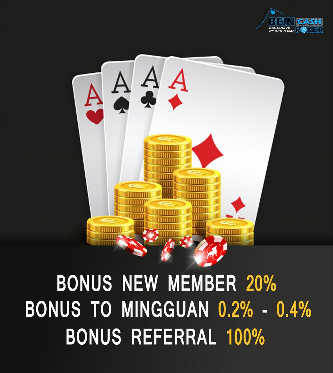 AlliceAngelika's tweet photo. CONTACT PERSON : 
WA  : +6281220169028
LINE : beincash
WECHAT : BeinCash
IG : beincashpoker
Link Resmi : https://t.co/k8uB6wWEH6
.
.
#GejayanMemanggilLagi #HariMusikNasional #seninsemangat
#TNIPolriBaktiKesehatan #simposiumKratonJogja #situspoker https://t.co/MLsEuVuom4