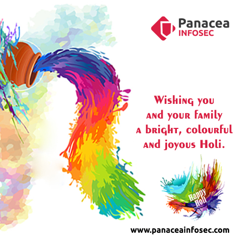 Here's wishing everyone a happy, safe and colorful Holi.
Happy Holi...

#happyholi #panaceainfosec #ajaykaushik