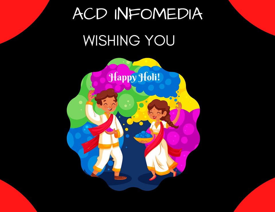 AcdInfomedia's tweet image. “Wishing you good health and prosperity. May God shower his blessings on you on the auspicious occasion of Holi.” ― Happy Holi #HappyHoli #India #surat #acdinfomedia #mondaythoughts #MondayMorning #Holi2020 #HoliFestival