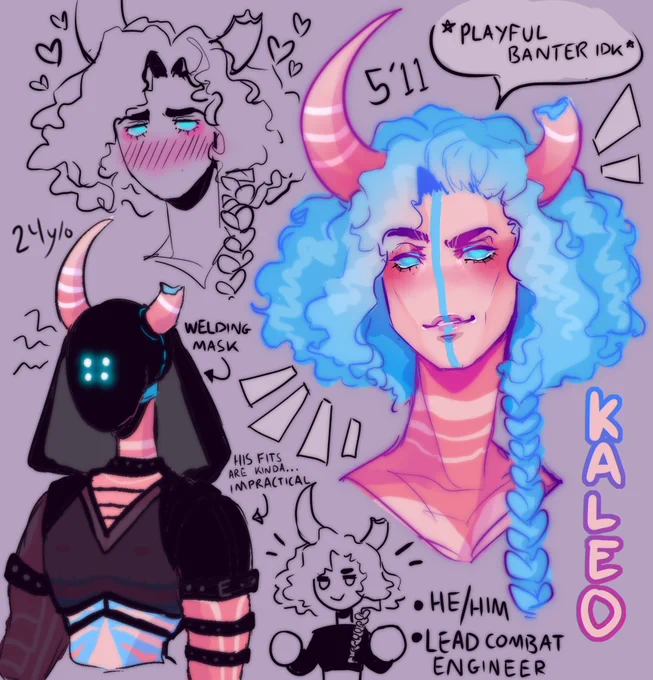 @ArtMeggles I think I only have one that I use atm ( i gotta up my horn game ?)  but I care him so much!!! alien boy 