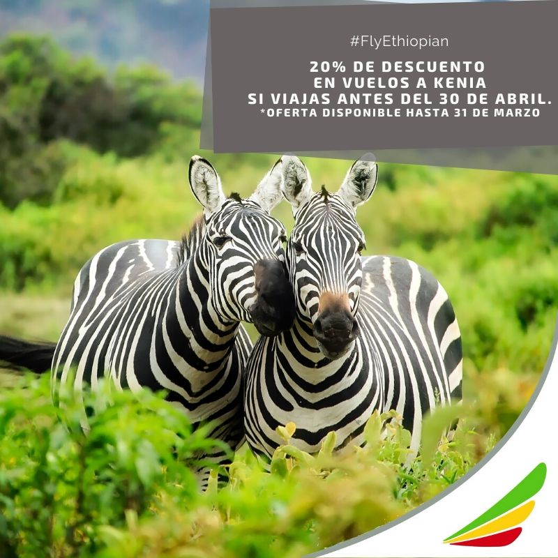🤩 Satisface todos tus sentidos viajando a Kenia mientras descubres sus grandes atractivos turísticos y Reservas Naturales.

✈️Vuela con un 20% de descuento antes del 30 de abril con #FlyEthiopian .