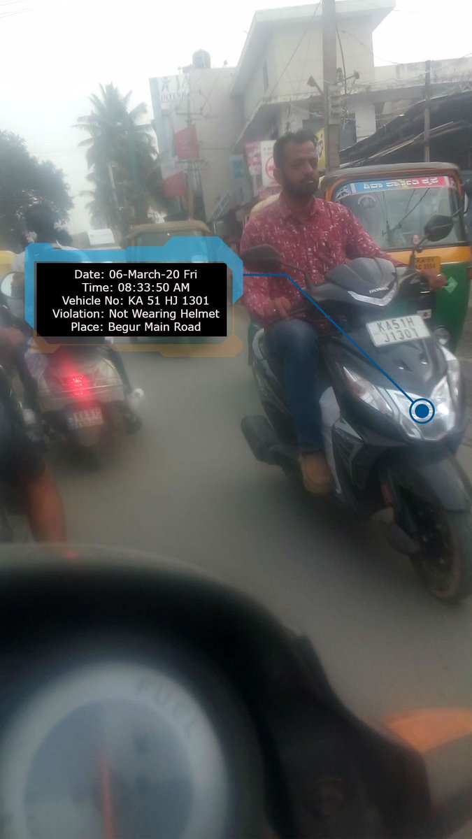 RoadSenseAI's tweet photo. #AutoBot #AI #Follow_Traffic_Rules #BangaloreCityTraffic #RidingWithoutHelmet #RoadSafety #Section194D #RoadSense @blrcitytraffic @btppubliceye #WearHelmet #RideSafely
For More Information 
https://t.co/ujrsIqs6Ht https://t.co/pxerBuBEuG