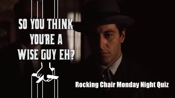 Richie's Monday Night Quiz at Rocking Chair Bar. From 10:30pm 9th March. Lots of prizes. Round of drinks for winning team. Everyone welcome. #quiz #derry