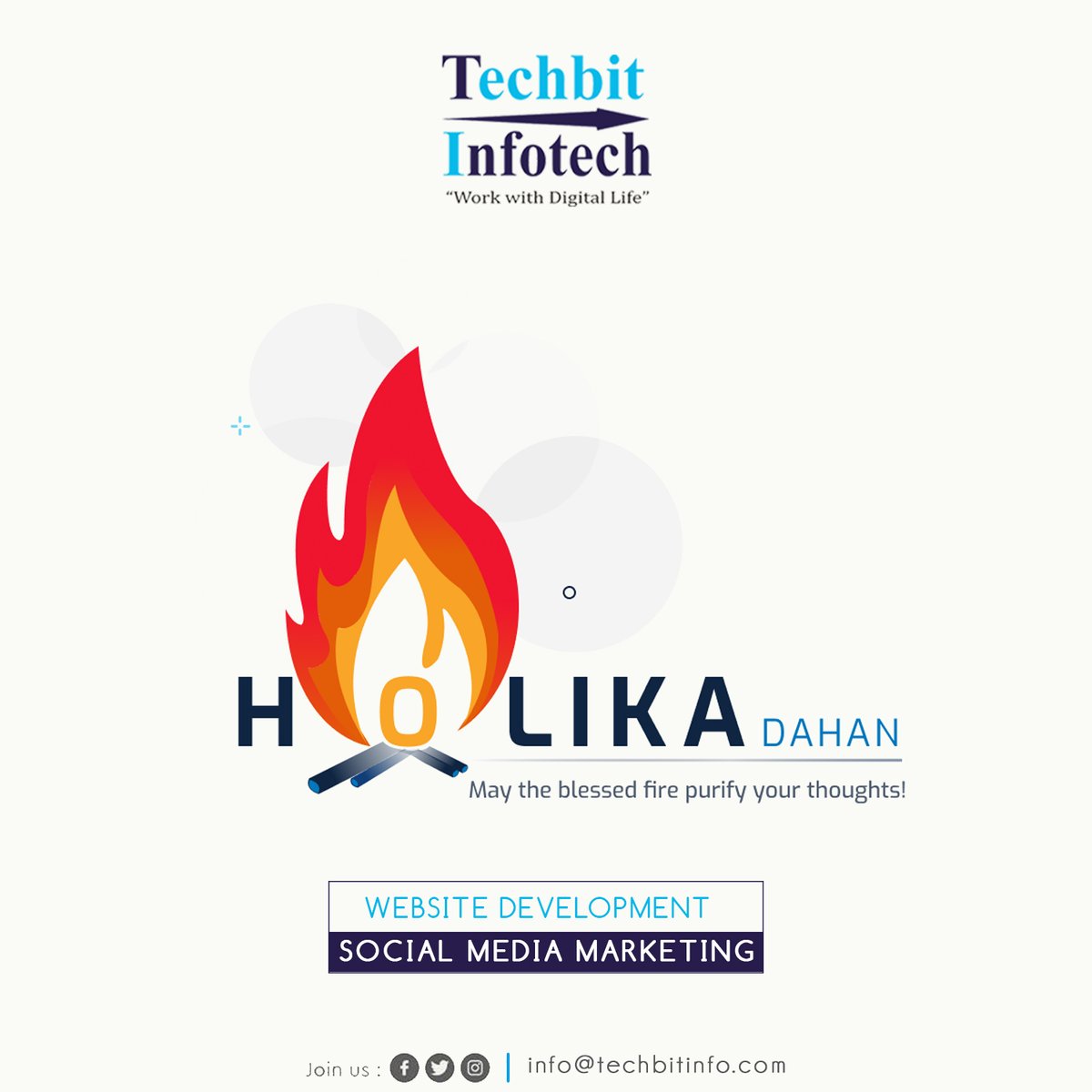 TechBitInfo7's tweet photo. May This Holika Dahan Burn All Worries And Bring Success And Happiness.

Contact Details:
Email: info@techbitinfo.com
Website: https://t.co/iI8n2mjbsQ
Contact No: +91 9979340618, 8141631370
Skype: ravi_812

#HappyHolikaDahan #Prosperity #Peace #Happiness #India #ERP #Software https://t.co/JvNdmVsiSl
