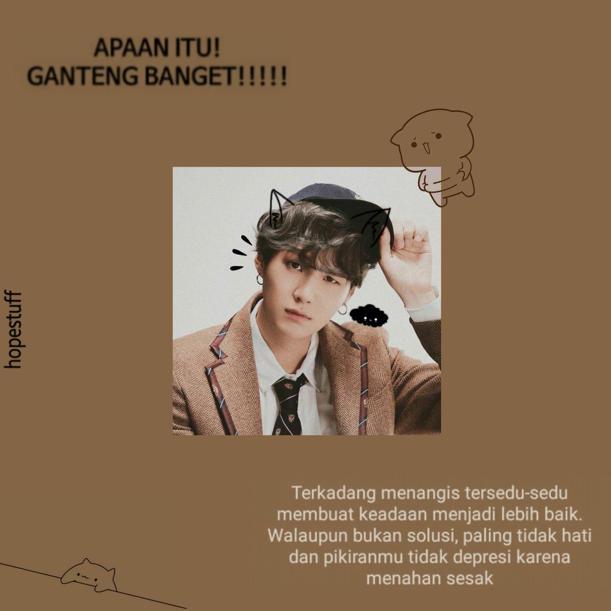 stuffyhope's tweet photo. Just for being happy ^^
Happy birthday Yoongiee💜 aku harap kamu slalu bahagia, diberi kesehatan, dikasih umur yang panjang sama tuhan`` i hope all the best for u🐱#GENIUSHOPE_GA
#SOPEBirthday 
#HappyBirthdaySuga
#GeniusYoongiDay
@BTS_twt
@nuna_vk @NanaYG93 @KimMay2017 https://t.co/eHuBjjPTPg