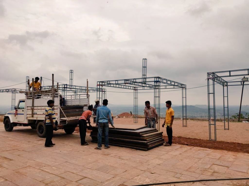 TaraTariniPith's tweet photo. Preparations in Full Swing for Maa #Taratarini #Chaitra_Yatra 2020

* The Grand Annual festival will begin from March 10. 
* It is observed on 5 Tuesdays of Chaitra month. 
* 3rd Tuesday is considered as the holiest.
* Lakhs of devotees visiting the temple during Tuesdays. https://t.co/WWZZRjduOY