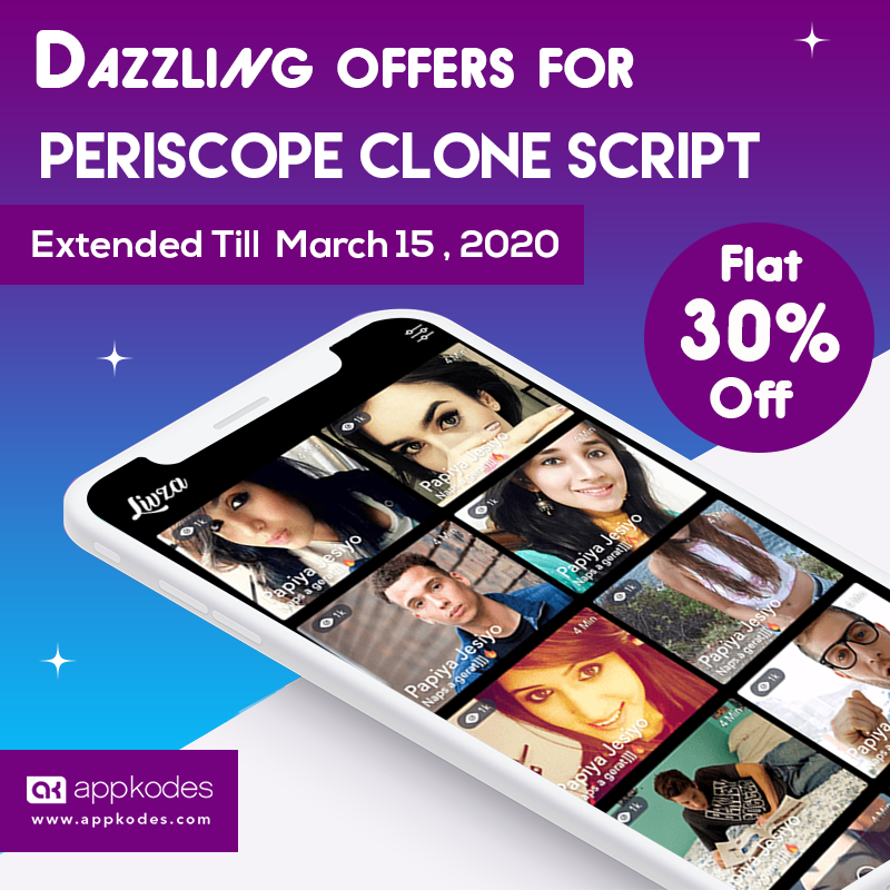 appkodes's tweet image. Build an astounding live streaming platform with our impeccable #livestreamingscript, Appkodes Livza. Hurry up and purchase our versatile live streaming solution at best flat 30% discount prices in this #yearendsale that is extended till March 15

#periscopeclone #bigoliveclone
