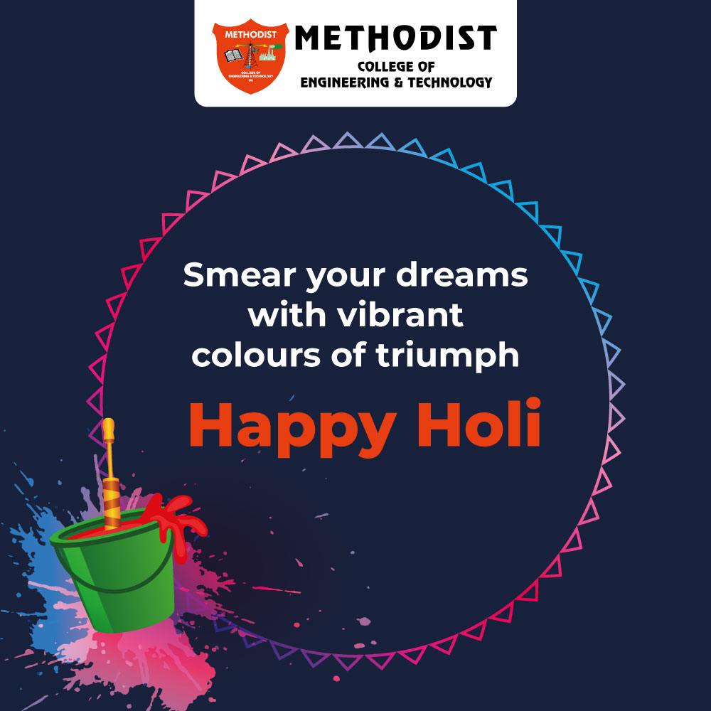 MCETHyderabad's tweet photo. Fill your life with the colours of happiness, gaiety, fun, and laughter. Happy Holi to all!
https://t.co/YGvq54Qeyh
#happiness #gaiety #laughter #HappyHoli #HappyHolitoall
#MethodistCollegeofEngineering #BestEngineeringCollegeinHyderabad #TopEngineeringCollegeinHyderabad https://t.co/utUlW70pTb