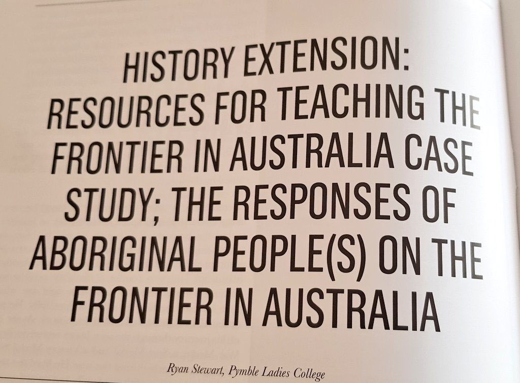 Elated to have some elements of my PhD research in the latest @HTANSW #TeachingHistory Journal. Thanks @kelittlejohn for a fantastic edition! Useful for teachers of History Extension and those interested in this important area of Australian history.