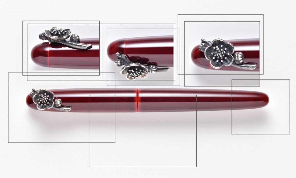 新しい廻止めをご紹介。 梅と九尾の狐です。