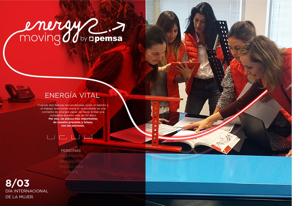 Pemsa Cable Management, S.A. es consciente del significado que tiene el #DíaInternacionalDeLaMujer por eso hombres y mujeres nos unimos a la causa trabajando día a día en este gran proyecto #ConstruyendoIgualdad #Personas #EnergyMoving