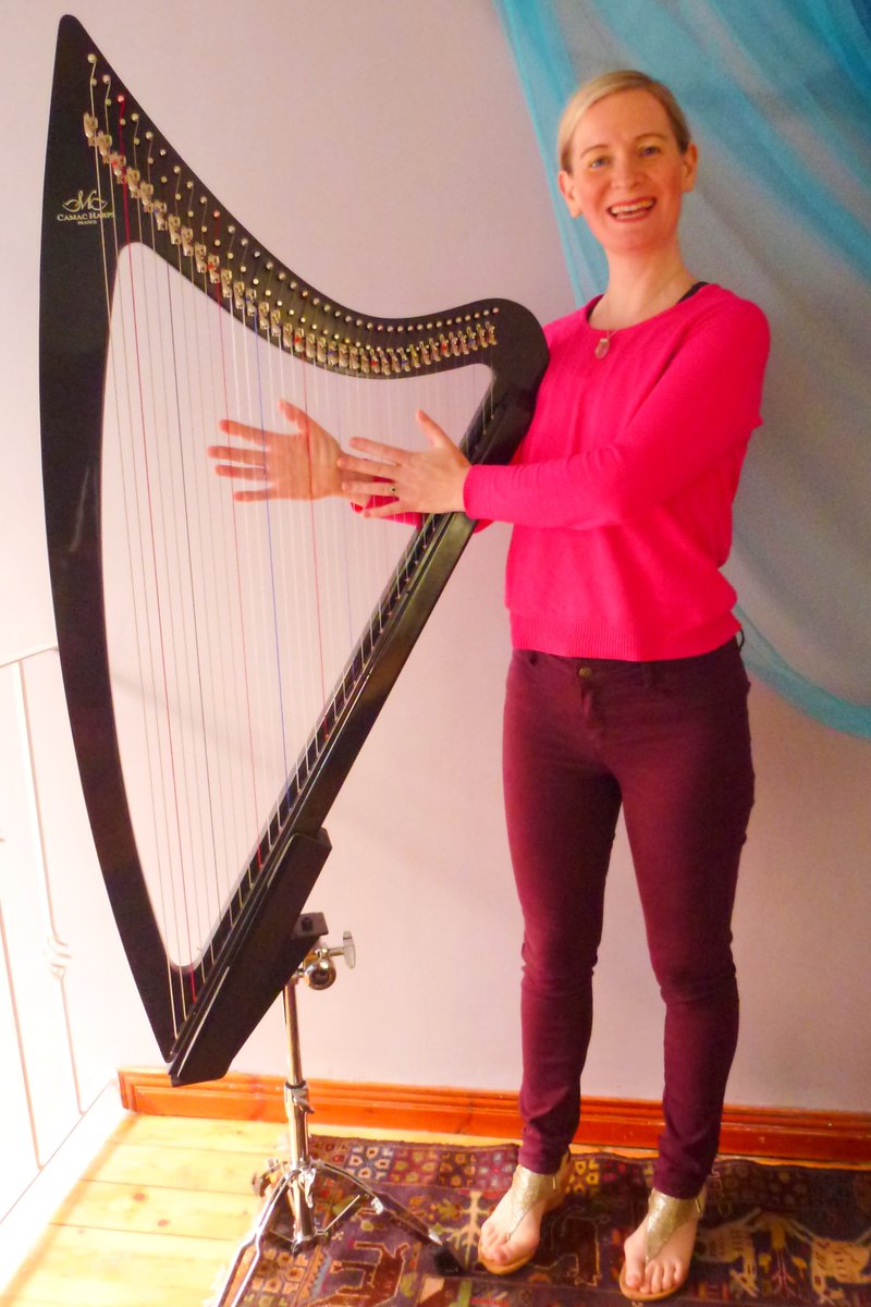 Over the moon! @ArtsCouncilNI granted me an award to purchase this fabulous beast. Meet Black Beauty my new #camac #electroharp. Coming to a stage near you soon!🌿🧝‍♀️