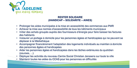 lamadeleineqna's tweet photo. 10/14 ✅ 10ème axe du projet de #LaMadeleineQueNousAimons : Rester solidaire

#Municipales2020 https://t.co/huZyJbKv1u