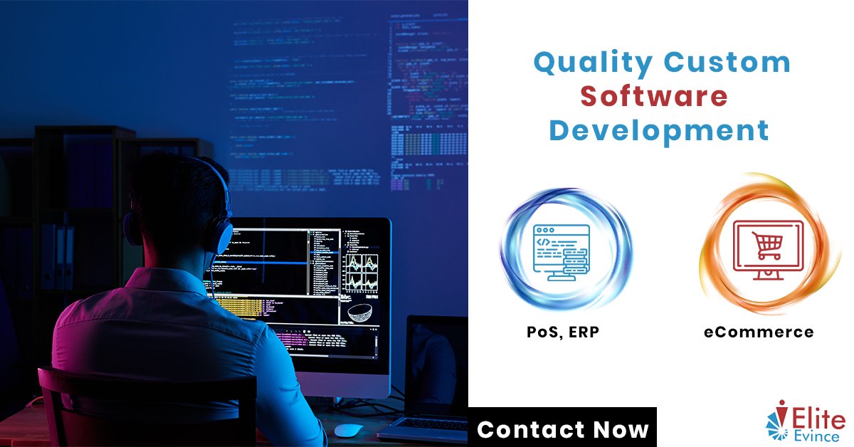 eliteevince's tweet photo. We offer the best quality, cost-effective and reliable #custom-software-development services. Design &amp; Develop your next ERP, PoS &amp; eCommerce platform with us.

#CustomSoftwareDevelopment #Pos #ERP #OffshoreSoftwareDevelopment #eCommerceDevelopment #EliteEvince https://t.co/SUEnglXwPx