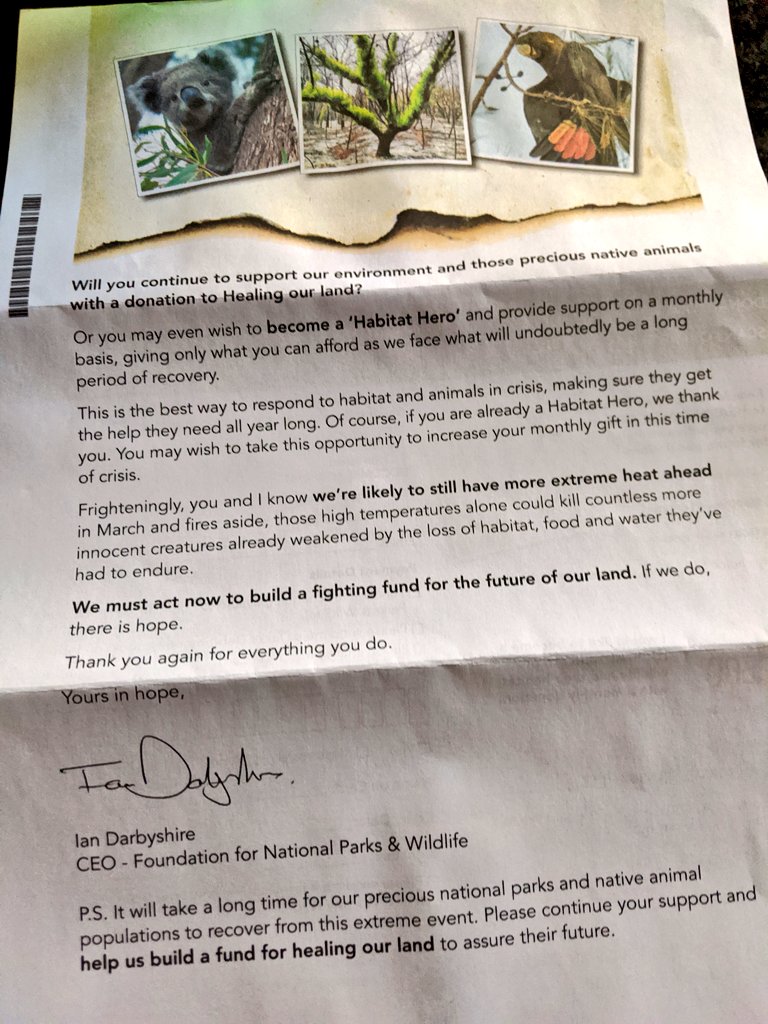 TheMonoForest's tweet photo. We've received an urgent letter from @fnpw to help heal Aussie land. Over the summer, the range and population of 20-100 threatened/endangered species have been burnt and 1 billion native animals have lost their lives. Would you all like to help on a new project? Let us know! https://t.co/KMqjZdAGwM