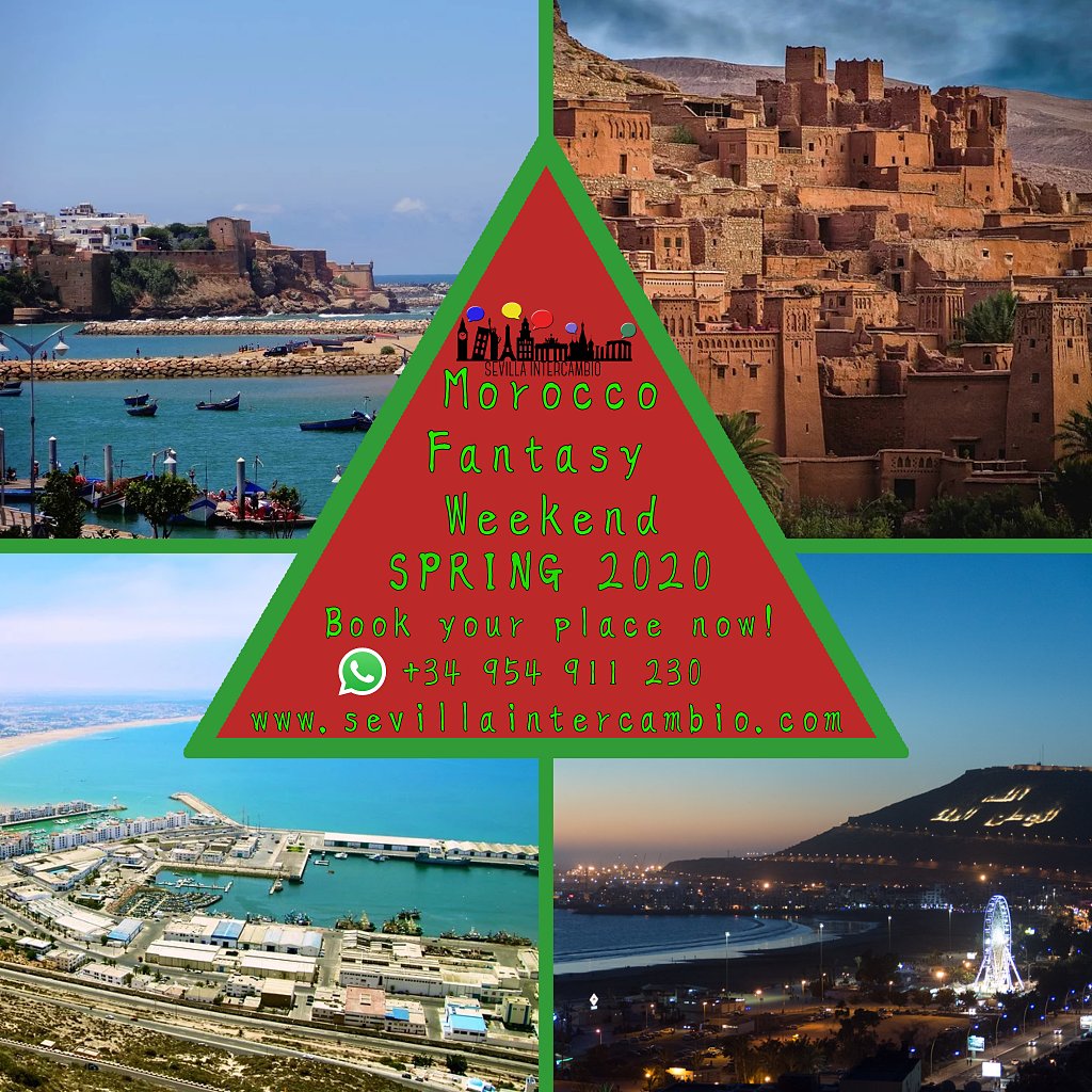 SVQIntercambio's tweet photo. Esta semana nos vamos a Marruecos y a Gibraltar. ¿Te vienes con nosotros? Además, tendremos Intercambios de Idiomas y Sevillanas. - https://t.co/IQhSHu7Kdr https://t.co/3W74kkrFnH