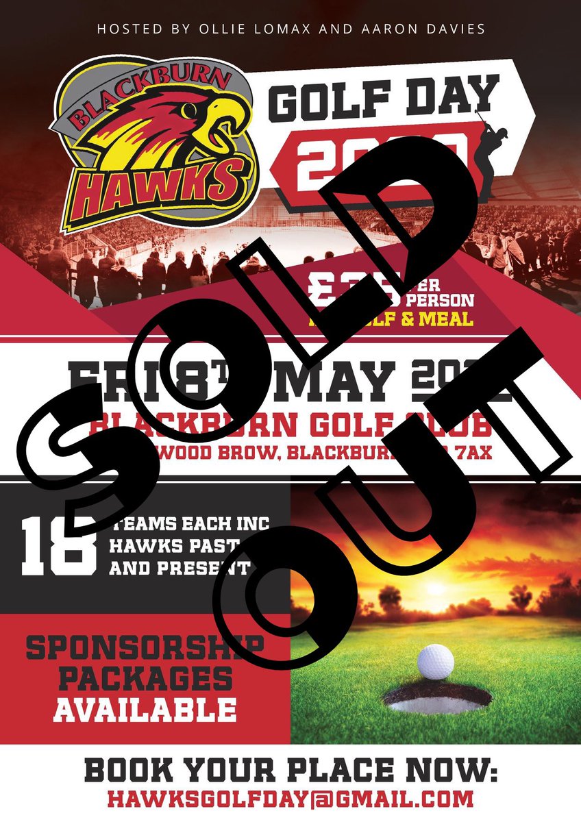 HawksGolfDay's tweet photo. Don’t forget evening tickets are still available 🎫 https://t.co/iSQGRwB8SK