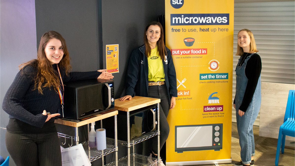 upsu's tweet image. Microwaves launched in the SU @PlymUni. 🍛🍲🥟
.
We know that money can be tight whilst you are studying and we want to make sure you have the facilities to help you save a bit of money.
Available  between 9am-5pm
.
#upsu #studentwins #SUsupport #SUmoney #plymouthuni