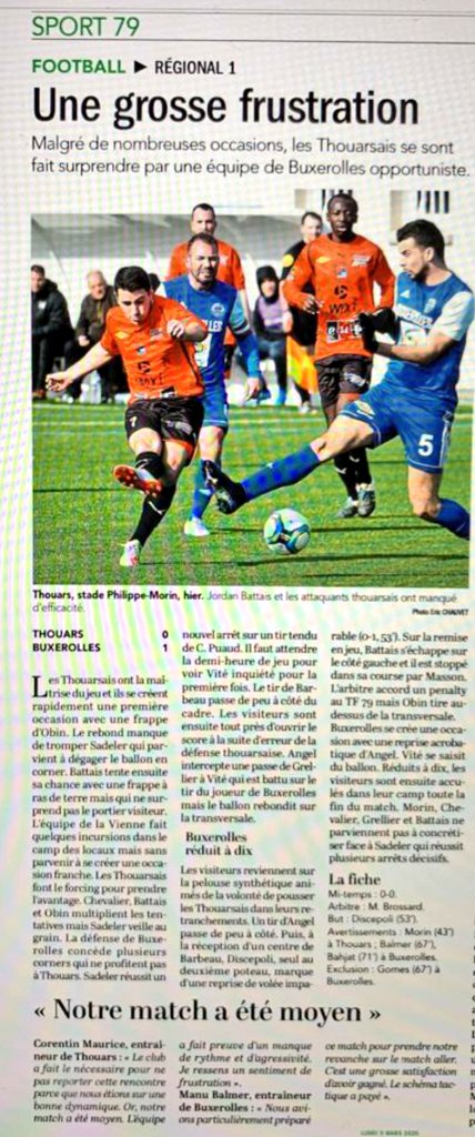 EsbFoot's tweet photo. Revue de Presse ce matin 
R1 #Buxerolles tient sa revanche 
@MassonCharles et Jabouille la photo 
@manubalmer la conf de presse @BnatSimon la prière pour le genou 🙏🏼 https://t.co/UjMpFjR4PI