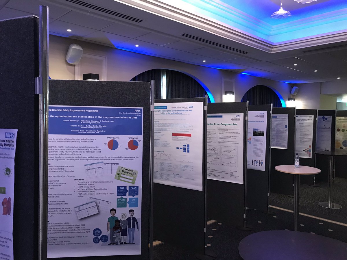 MatNeoSIP's tweet photo. Forty fantastic posters on display from trusts showcasing their safety improvement journeys. #MatNeoSIPLearning @AHSNNetwork @ptsafetyNHS https://t.co/Zsp7ANEHko