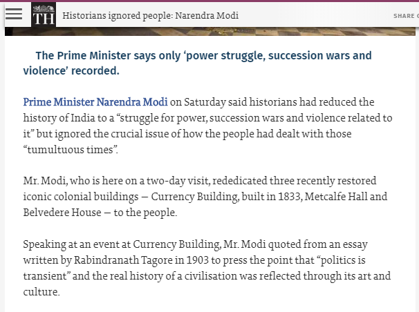 When in doubt, pay attention to what a politician does and not what he says.See these great and inspiring words by Shri Modi, Amit Shah, and Venkaiah Naidu https://www.thehindu.com/news/national/real-history-lives-in-art-culture-says-narendra-modi/article30545344.ece https://economictimes.indiatimes.com/news/politics-and-nation/need-to-rewrite-history-from-indias-point-of-view-amit-shah/articleshow/71631391.cms https://pib.gov.in/PressReleasePage.aspx?PRID=1588664