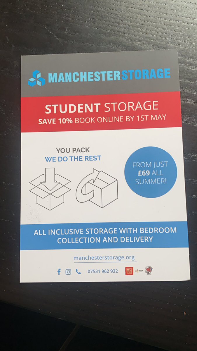 McrStorage's tweet image. Student storage summer deal now on sale. Book now and save 10%