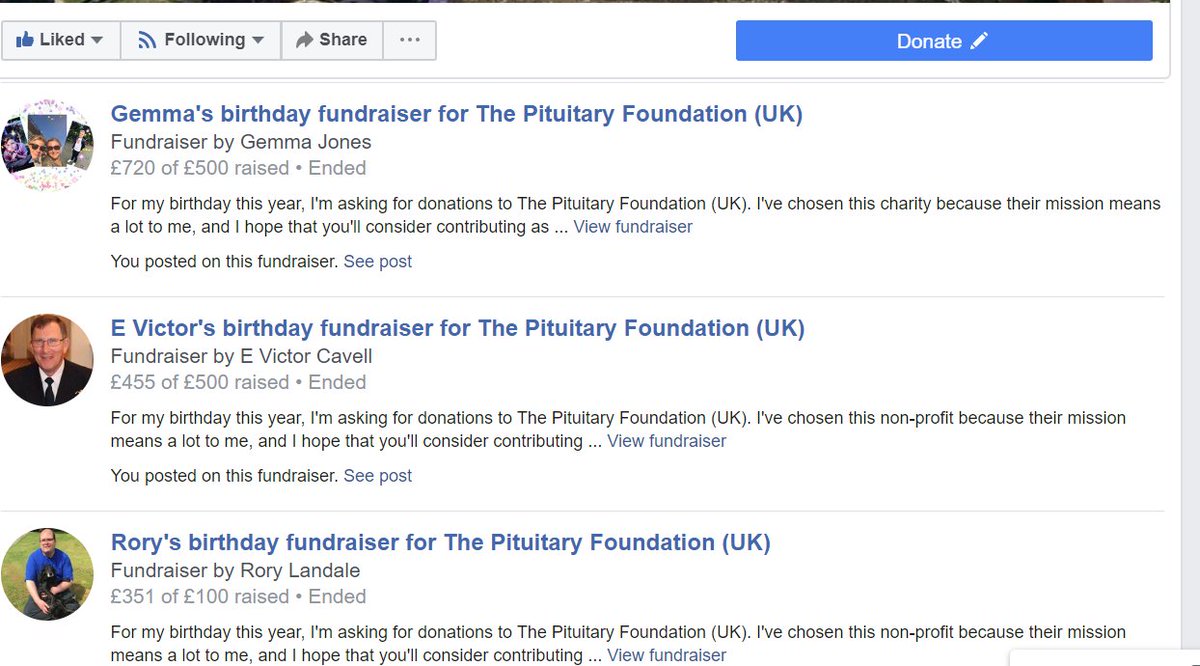 Pituitary_org's tweet photo. Do YOU use #Facebook ? If so why not create a birthday fundraiser if you have a birthday on the horizon? It's an easy way to raise vital funds. Thank you to everyone who has done this in the past year, you've helped raise over Β£30K!
#Pituitary #charity #fundraising #SoEasyToDo https://t.co/rzGwHOH6Fh