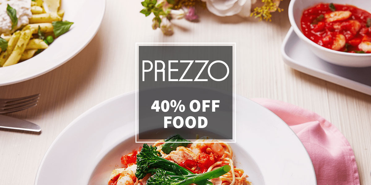 vouchercloud's tweet photo. Enjoy all your faves at Prezzo with a massive 40% off the food bill, be quick though as this exclusive offer won't hang around for long! 🍰🍤 >> https://t.co/30MVGmPiJa 😋 #loveprezzo #ukfood #discountapp #savingmoney #restaurantdiscount #ukfoodie #ukrestaurant #vouchercode https://t.co/TXj2LsSyiK