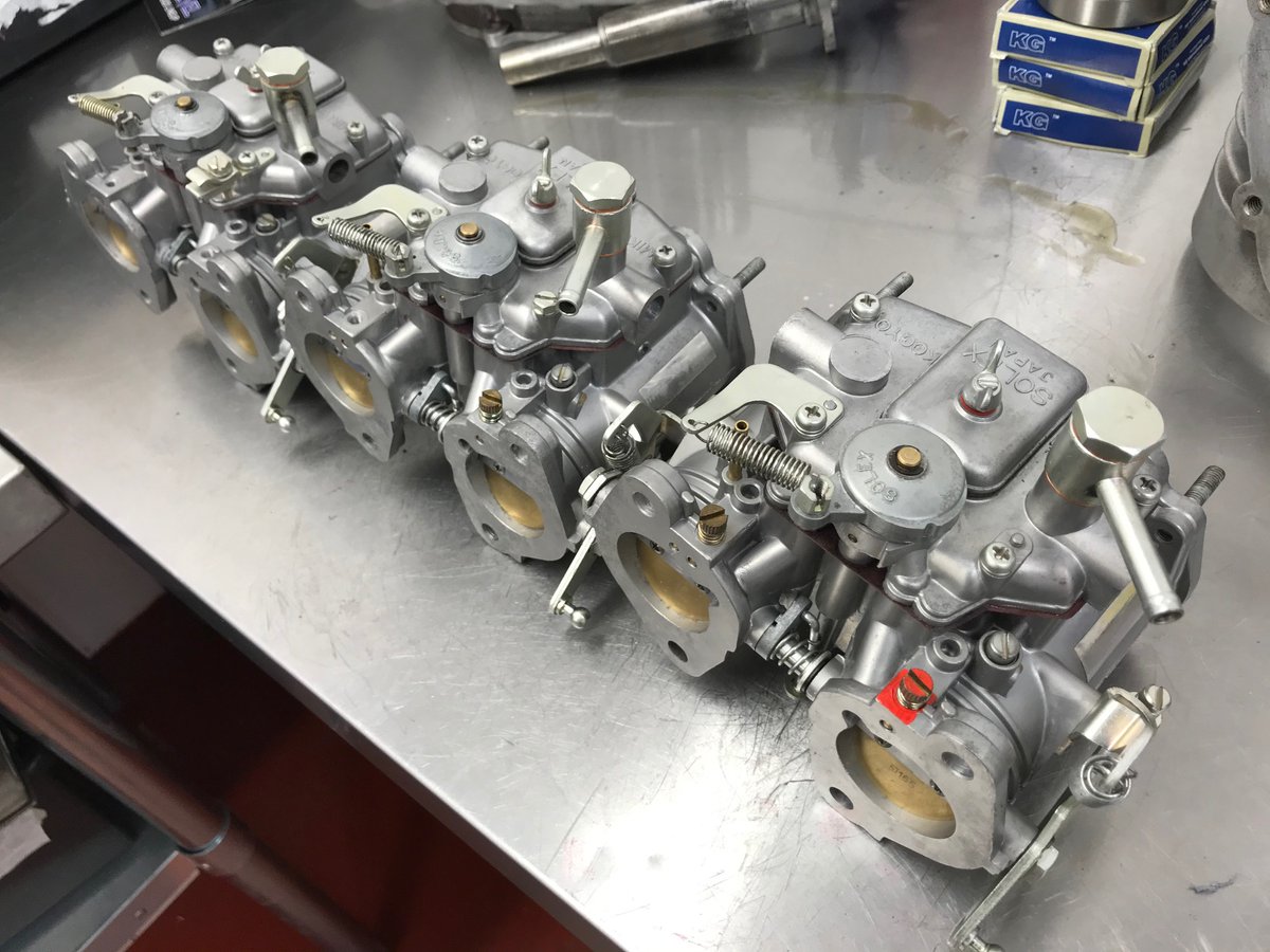 ExeEngineering's tweet photo. Finished this set of Mikuni Solex 45PHHs ready to be fitted to our customers Nissan Skyline... you might even see them at the Geneva Motor Show!
#CarbRebuild #CarburettorOverhaul #Solex #Mikuni #ExeterEngineering #Restoration #Japanese #Devon #Craftsmanship https://t.co/rCHOpvicc0