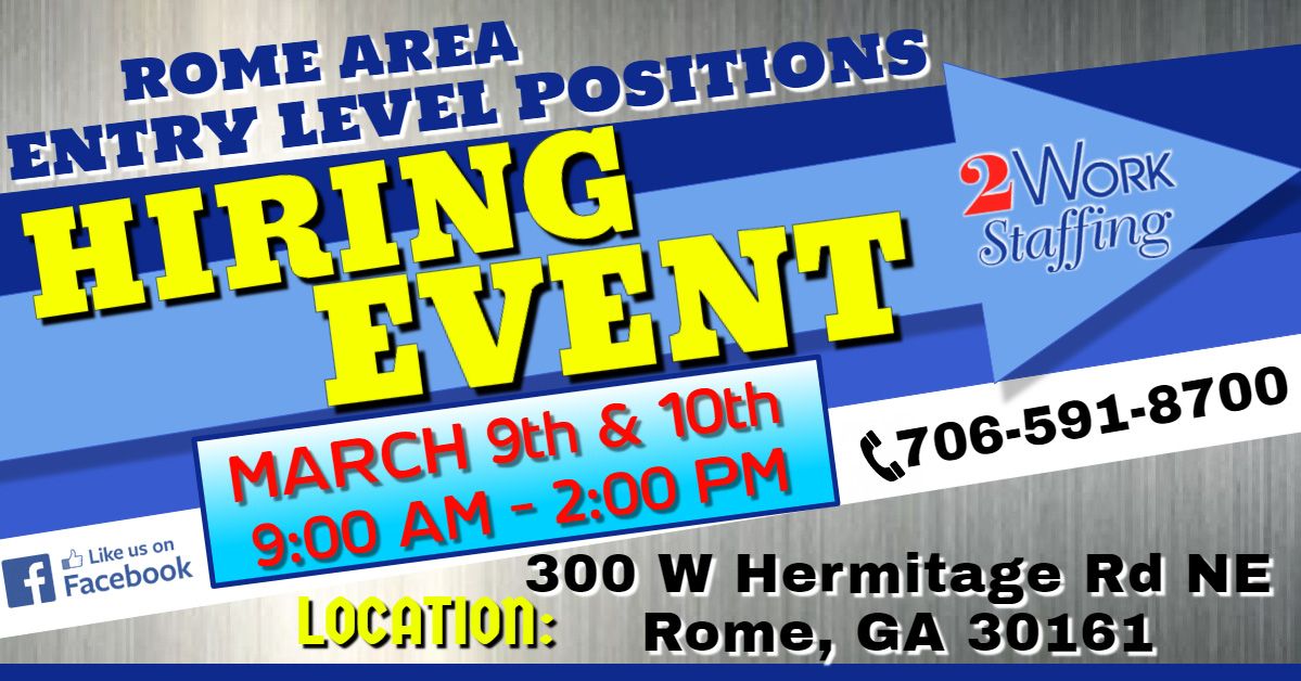 2WorkStaffing's tweet image. Stop in and see us this morning! Interview on-site and let us help you #get2work