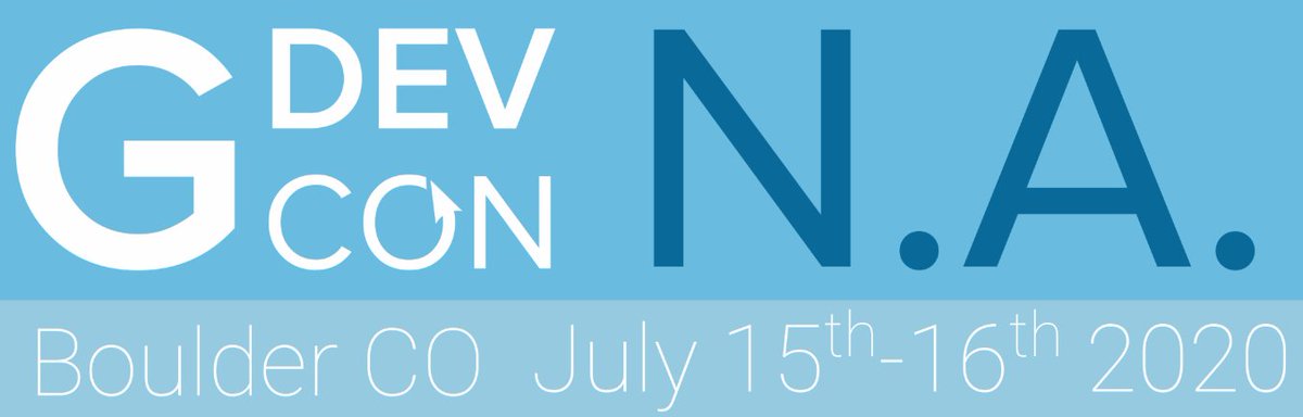 The day you've waited for is here! Tickets are now on sale for the first GDevCon N.A. to be held in Boulder, Co. universe.com/embed2/events/… (Don't tell anyone, but there may be some early bird ticket prices if you hurry)