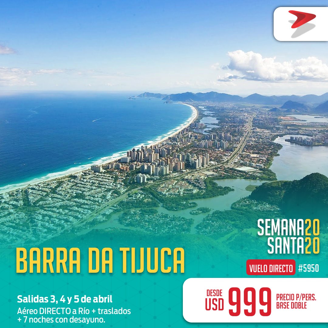 Pasos para una Semana Santa increíble 🧐: 1- Reservar tu paquete a Barra de Tijuca 🌴🌞, 2- ¡LISTO! ✈️ Arma el bolso y no te olvides el protector solar 😉!!
-
Buemes.uy