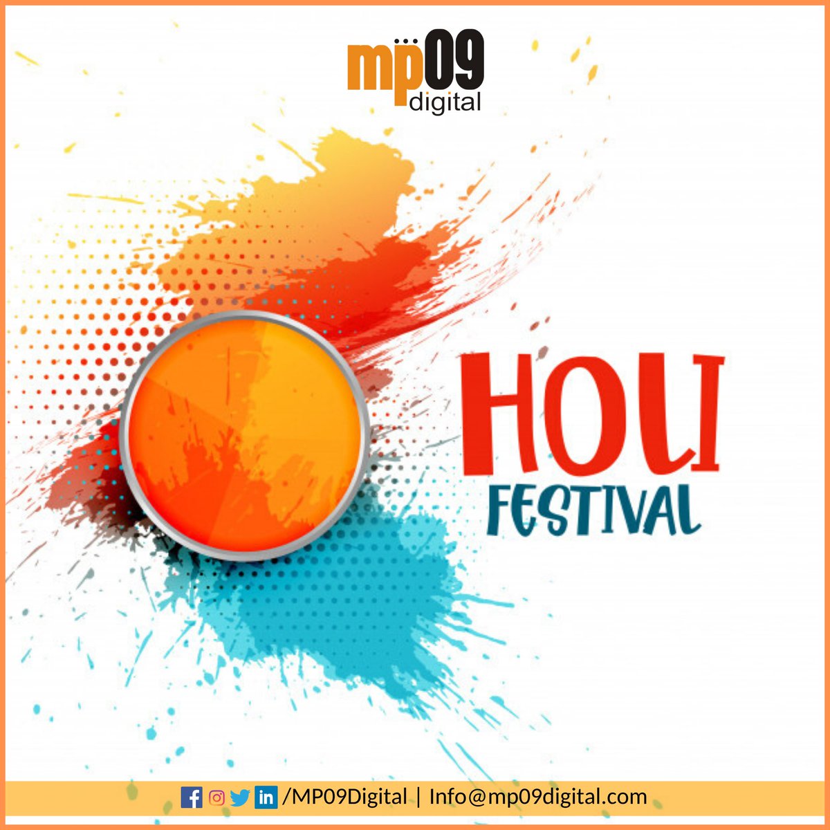 MP09Digital's tweet photo. May God gift you all the colours of life, colours of happiness, colours of friendship, colours of love and all other colours you want to paint your life in.
Happy Holi.

#Mp09 #Mp09Digital #DigitalMarketing #SocialMediaMarketing #Holi #Holi2020 #HappyHoli #Colors #Fun #BeSafe https://t.co/x9bawvBDtE