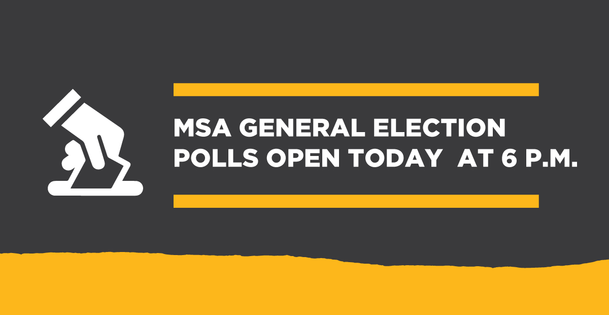 Voting begins today at 6 p.m. and closes March 11 at 6 p.m. Make your voice heard and vote by visiting vote.missouri.edu!