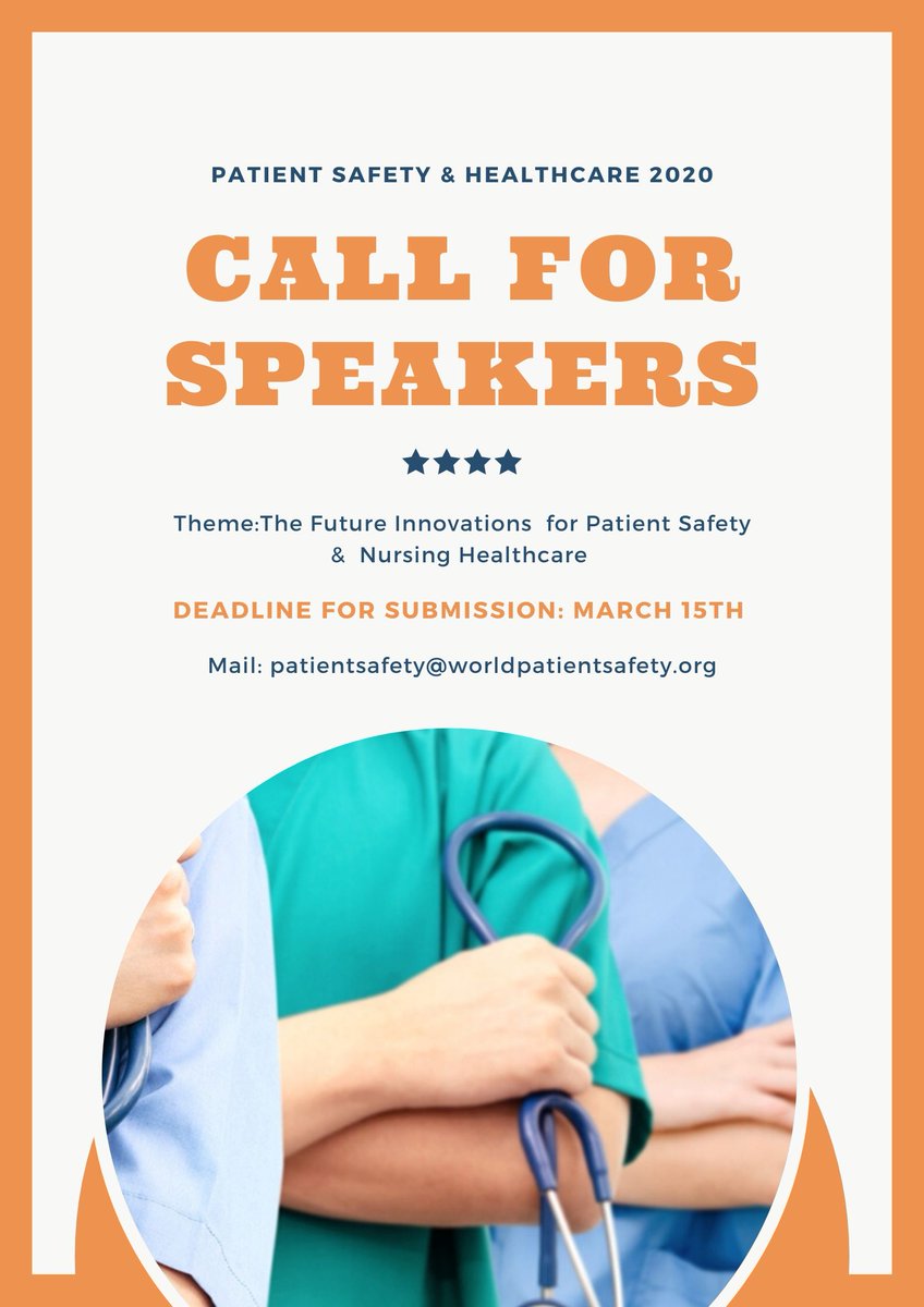 LeenaJoseph12's tweet photo. #International Conference on #patientsafety and #healthcare cordially welcomes the global audience to participate in the conference which is to be held during #June 15-17, 2020 #Zurich, Switzerland. Submit your #abstract now for #Keynote #oral #poster https://t.co/vHtmkwGYjS