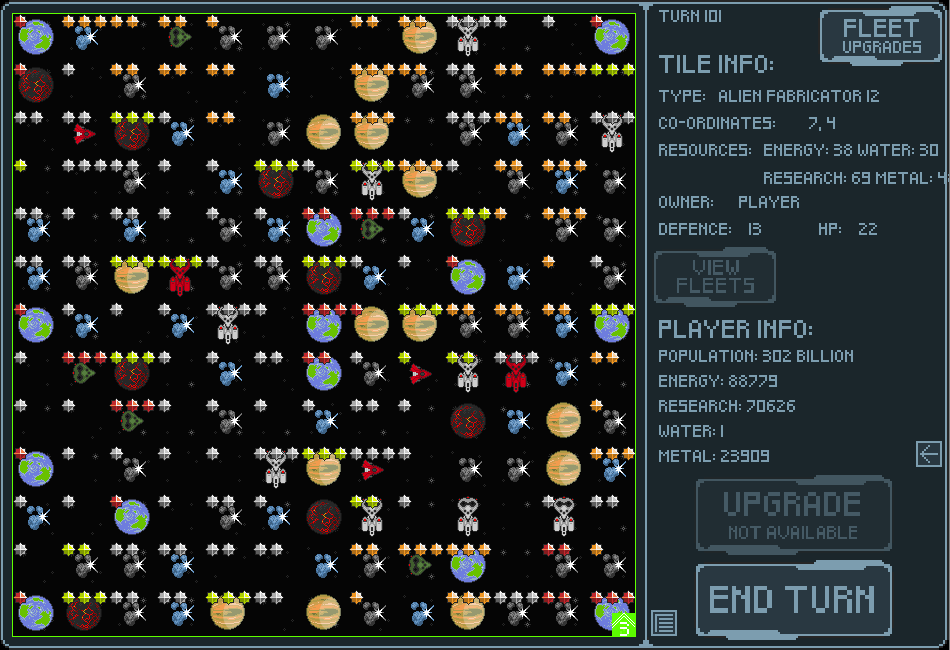 RubbleGames's tweet photo. My new project, Tiny Space Conquest, is coming together now. Still lots to do but I've finished my first full play through where nothing broke😆
TSC is a teeny strategy game, your lonely planet is surrounded by implacable enemies. This spring, Conquer or die!
#indiegame #pixelart https://t.co/rQ4YhK1qQa