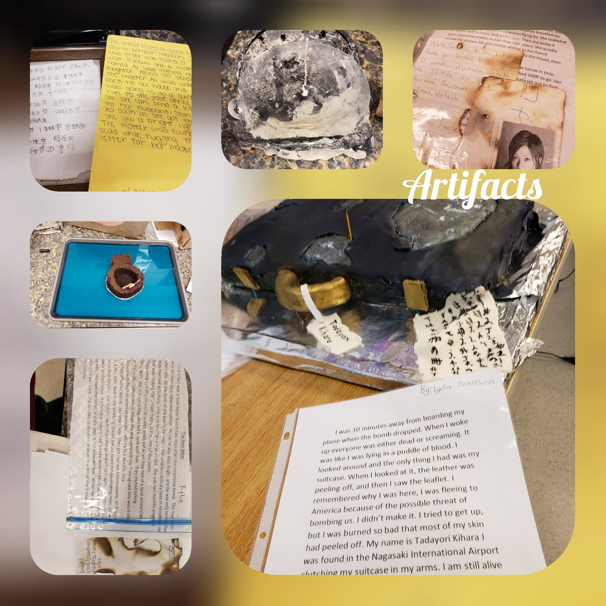 Pearl Harbor, Nagasaki and Hiroshima artifacts by our TMS Blazing Trail 6th graders. WOW! RCD ELA
#amazing #truthmadestrong #creativitymatters #SIOP <a href="/voytekp/">Voytek Putz</a> <a href="/CcsdCares/">CCSD C.A.R.E.S.</a> <a href="/tmsinfo/">Tms Info</a> <a href="/TScottReece/">Scott Reece</a> <a href="/FurnishC/">Furnish 🌍</a> <a href="/CherokeeSchools/">Cherokee Co. Schools</a> <a href="/mgaudio74/">Mike Gaudio</a>