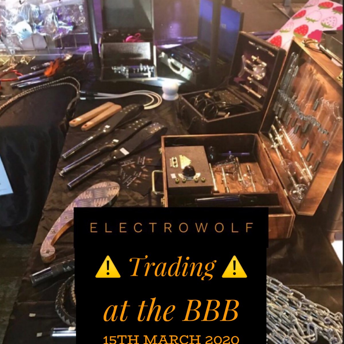 BBBAltFetBazaar's tweet photo. Do you love electroplay? What’s great gift for yourself or your partner!  From #Vintage #tubes to #solidstate @ElectroWolf2017 deals in all sorts of #electricalplay devices. 15th March @BBBFetishBazaar 
#conductivewax #inductionCoils
#alternative #altfetishTraders #MadMaxDay https://t.co/HL3WbTP7b6
