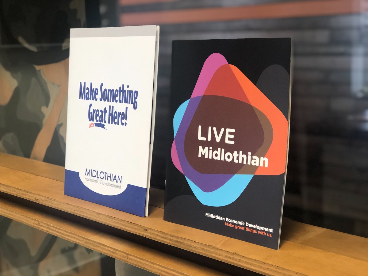 Talk about a glow-up! We love a good "before" and "after" shot. Check out how the updated design turned out for Midlothian Economic Development's brochure. What do you think?