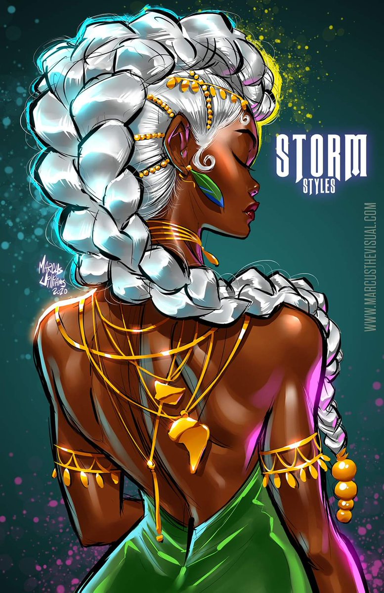 marcusthevisual's tweet photo. Cooldown of another Storm Styles piece. I wasn't aware that there were such a thing as "Goddess Braids" before now, but how fitting for Ororo. Peace ya'll.
#MarcusTheVisual #StormStyles #OroroMunroe https://t.co/glgHqQZYUn