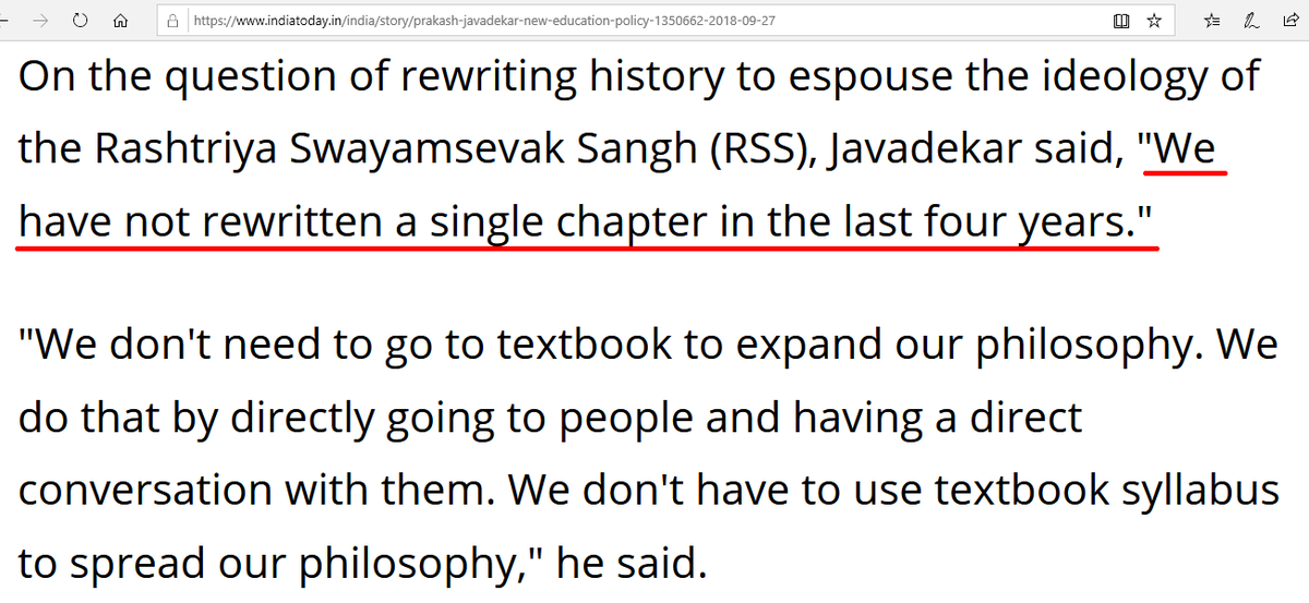 Just a small sample of the poison spit by just two people who have written the toxic sludge that your children are taught, made to memorize, and then regurgitate.Tens of lakhs of children.Every year.Accepted by the BJP since 2014. With pride.To be continued...