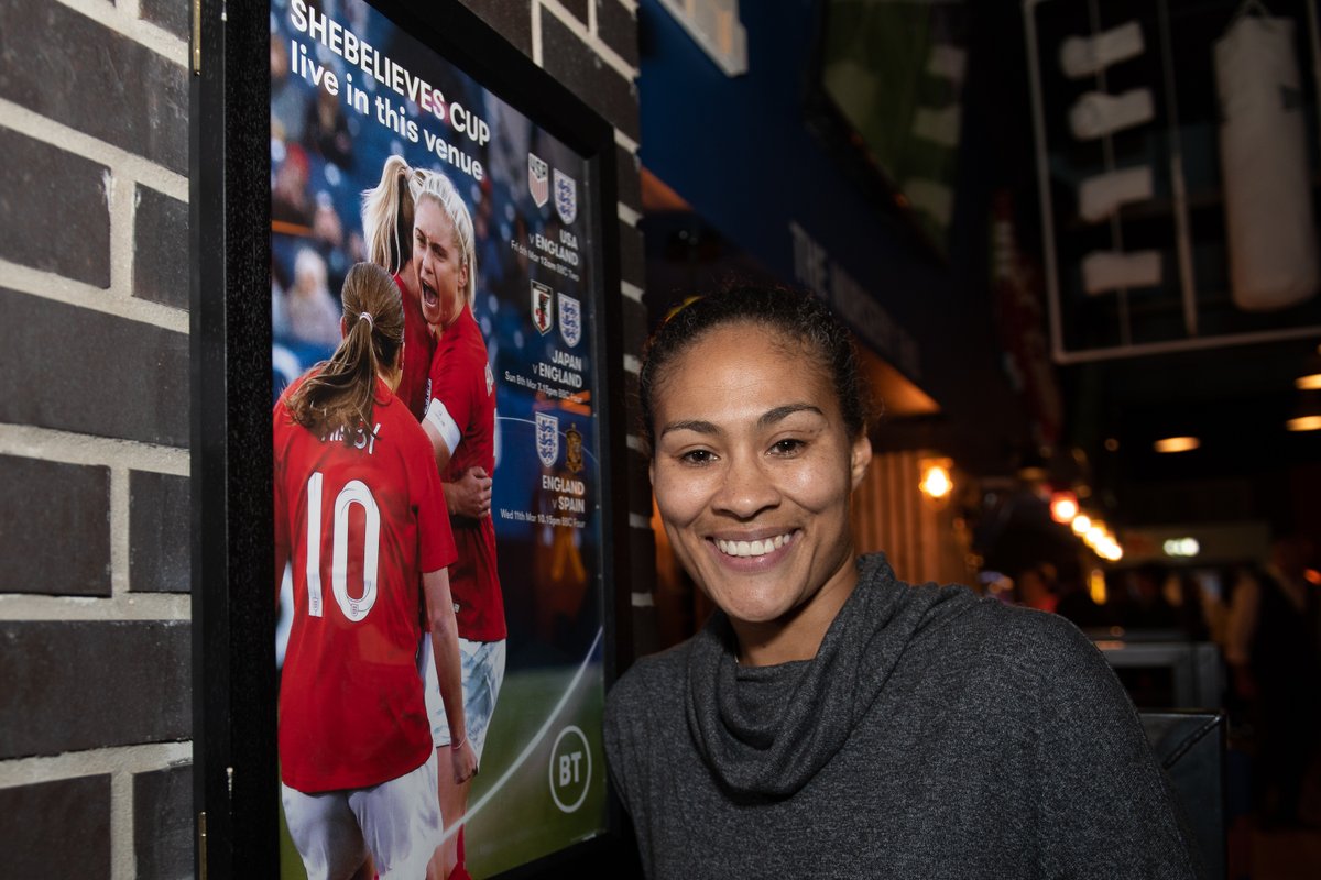 Marc Allera (@marcallera) on Twitter photo Another yardstick for BT: more than 1,000 pubs have joined our Red Lioness Pledge to show more women’s football 👍
150 <a href="/StonegatePubs/">Thomas Ackerman</a> have pledged, and marked their commitment by showing the <a href="/Lionesses/">Lionesses</a> v Japan in the #SheBelievesCup at the <a href="/SportsBandgrill/">Sports Bar & Grill</a> with <a href="/rachelyankey11/">Rachel Yankey OBE</a>. Another yardstick for BT: more than 1,000 pubs have joined our Red Lioness Pledge to show more women’s football 👍
150 <a href="/StonegatePubs/">Thomas Ackerman</a> have pledged, and marked their commitment by showing the <a href="/Lionesses/">Lionesses</a> v Japan in the #SheBelievesCup at the <a href="/SportsBandgrill/">Sports Bar & Grill</a> with <a href="/rachelyankey11/">Rachel Yankey OBE</a>.